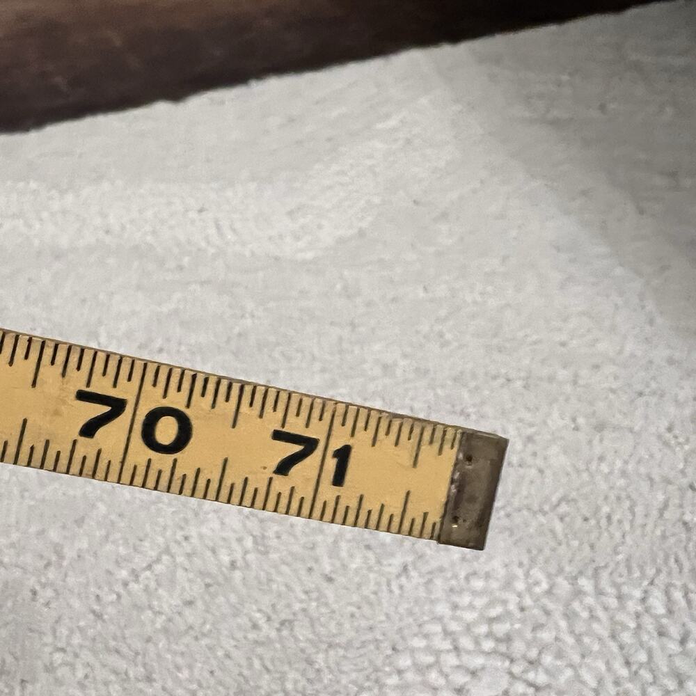 Vintage CRAFTSMAN 72" Folding Extension Rule 3931 Wood And Brass Ruler - Picture 5 of 6